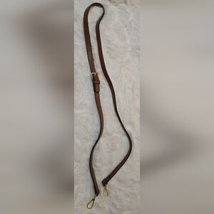 Brown crossbody Purse Strap with Gold Hardware